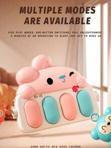 4-Key Foot Piano Toy, Infant Educational Fitness Music Atmosphere Enlightenment Sound & Light Musical Early Education Intelligent Toy Gift, Rabbit, Fish, Bear In Different Colors - Multicolor - View 7