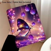 3+Y Foldable Anti-Bending Dreamlike Starry Sky & Colorful Butterfly Pattern Acrylic Crystal Shell Tablet Case, Suitable For Honor Pad 9/10, Honor GT 11.5", X9A/X9Pro, MatePad 11" 2023/2022, MatePad Pro, Apple 10th/11th Gen 2025 Tablets, Galaxy Tab A9 Plus/A11/A11 PLUS - Multicolor - View 1