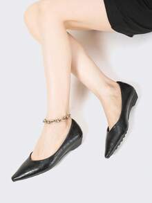 Giày bệt nữ thời trang, thanh lịch, kiểu dáng retro, dễ mang, thích hợp cho nữ. - màu đen - Xem 4