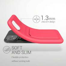 Wallet Case Compatible With Apple 11 - Protective Wallet Case With Card Slots - Neon Pink, 43354827 - Ginger - View 2