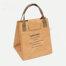 2pcs/1pc Large Opening Insulated Lunch Bag, Kraft Paper Lunch Tote Bag Suitable For Office Workers And Students. Large Capacity Insulated Lunch Box Bag With Portable Handle, Reusable And Lightweight. Multipurpose, Suitable For Lunch, Picnic, Travel And Snack Storage, Kitchen Supplies, Kitchen Accessories, Kitchen Essentials, Mother's Day Gift - Multicolor - View 14