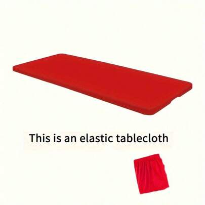 Stretchable Polyester Tablecloth - Washable, Wrinkle-Resistant Rectangular Cover For Dining & Kitchen Parties, Parties, Back-To-School Season