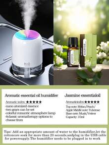 USB Powered Humidifier, 2-In-1 Aroma Diffuser Humidifier, Available In 3 Colors, Portable & Compact, Ultrasonic Quiet Humidifying, Suitable For Bedroom, Hotel, Dorm, Bathroom, Pet Room, Yoga Studio, Etc. - Mist - View 14