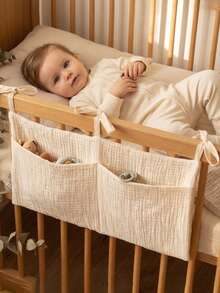 1 chiếc túi đựng đồ treo nôi hai lớp kiểu Âu Mỹ mới về, màu trơn, có hai ngăn. - Nhiều màu - Xem 2