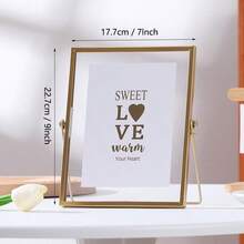 Gold Metal Frame Modern Minimalist Style Decorative Frame Ornaments Gifts Birthday Graduation - Gold - View 12