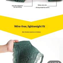 Women's Extreme Push Up Bra, Wireless Unlined Lace Bra, Uplift & Side Support For Sagging, Comfort Fit - màu đen - Xem 9