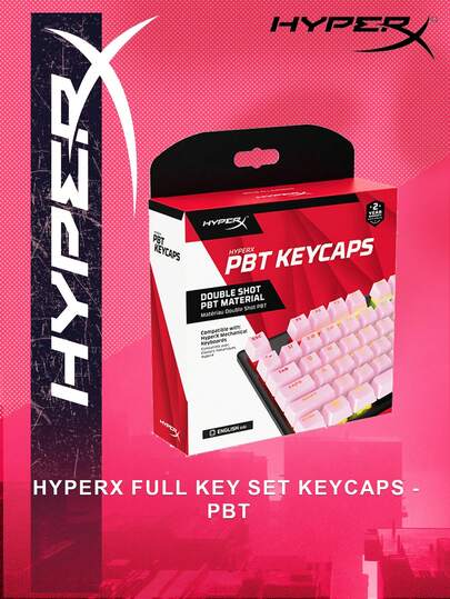  Kit de teclas de borracha HyperX, acessórios para jogos, teclas de borracha compatíveis com a maioria dos teclados mecânicos.