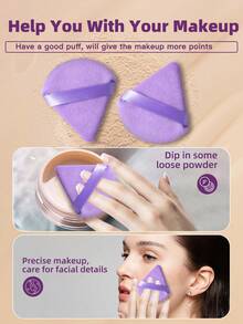 21件套化妆工具套装，包含：18支化妆刷套装+3个三角粉扑，一应俱全，新手友好 | 方便旅行携带，送礼佳品 | 新手/女性的完美之选 - 彩色 - 查看 11