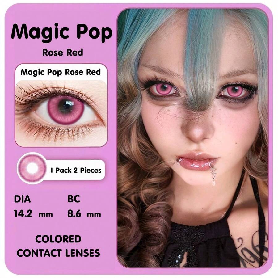 Kính áp tròng Halloween Lalens, Kính áp tròng hóa trang, Kính áp tròng màu dùng một lần theo năm theo phong cách Cyberpunk, Phù hợp với mắt nâu đậm, Phù hợp với mắt nâu nhạt, Kính áp tròng màu đeo hàng ngày, 2 chiếc kính áp tròng màu làm đẹp, 1 hộp 2 kính áp tròng màu mềm mại, Trang phục Halloween, Hóa trang