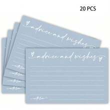 20/40 Thẻ Gợi Ý và Lời Chúc - Màu Xanh Tối Giản - Kích thước 4x6 inch, Thẻ Gợi Ý Hai Mặt, Có Nội Dung Sẵn, Thích Hợp Cho Cô Dâu, Đám Cưới, Tiệc Tốt Nghiệp, Lễ Cưới, Lễ Nghỉ Hưu, Tiệc Tặng Quà và Vật Phẩm Tiệc Tùng. - A - Xem 10