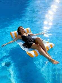 Phao nằm thư giãn bơm hơi dành cho người lớn - Chất liệu PVC bền, phao bơi bơm hơi có thể gấp gọn, họa tiết sọc, thích hợp cho các bữa tiệc bể bơi và quà tặng mùa hè. - Nhiều màu - Xem 4