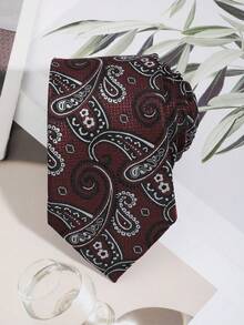 1pc Men's Fashion Versatile Cashew Pattern Necktie, Suitable For Shirts, Banquets, Business, Commuting, Parties - Multicolor - View 14