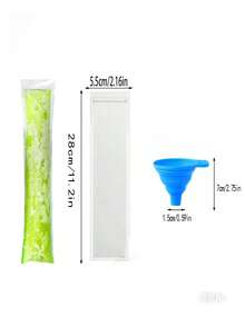 10/50/100pcs Transparent Ice Pop Bags, Household Ice Lolly Mold, Sealed, Cold-Resistant, For Juice, Soda, Fruit, Freezing Back To School - Transparent - View 3