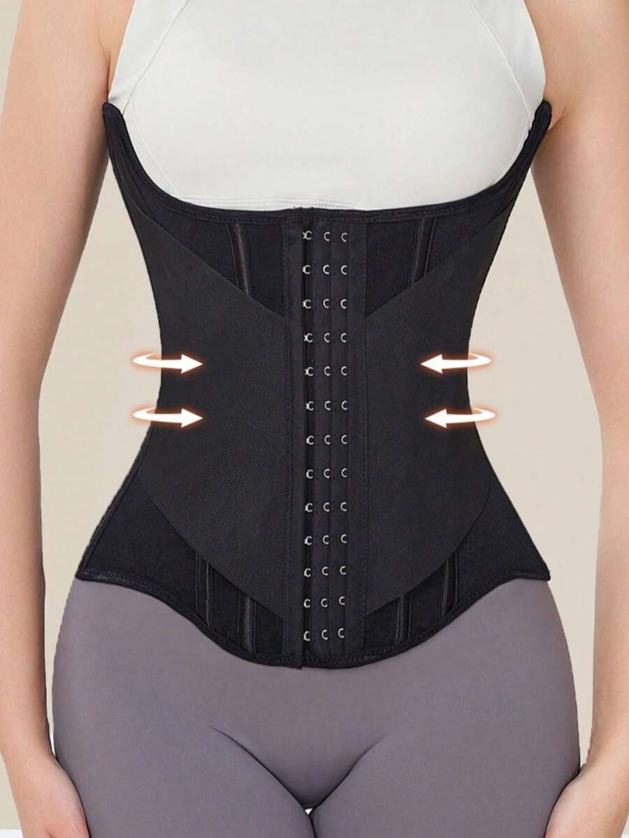 1pc Women's Waist Cincher Shapewear, Tummy Control And Butt Lifting Waist Belt, Suitable For Multiple Occasions - Black - View 1