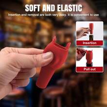 4 nút đậy chai rượu bằng silicon, thích hợp cho chai rượu vang, bia, sâm panh, dùng để bịt kín miệng chai, nắp đậy chai rượu gia dụng. - Nhiều màu - Xem 2