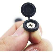 Nắp vặn - 200 nắp nhựa đen trắng, nắp thay thế, phụ kiện nguyên khối - A - Xem 2