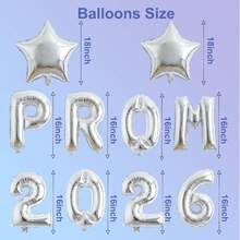 kumozawa 2026 Graduation Party Balloons, Gold, Silver, Rose Gold And Black, 16 Inch 2026 Graduation Party Balloons, Suitable For 2026, College Graduation Party Decorations - Prom2026 - View 9