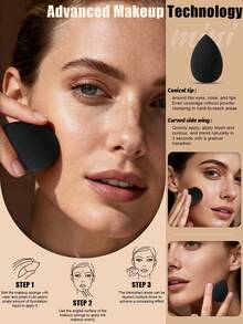 41件套化妆工具套装，包括：20支化妆刷套装+3个圆形粉扑+3个化妆海绵+3个三角形粉扑+3个迷你化妆海绵+3个迷你气垫粉扑+2个化妆刷清洁工具+1个发圈+2个手提碗挂绳+1个绒布袋 - 彩色 - 查看 5