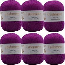 6 件 - 300 克/10.58 盎司，羊绒纱线，钩编和编织毛衣、帽子、围巾，手工编织高级工艺品，钩编和编织 DIY，柔软保暖，每件 50 克/1.76 盎司。 - A01 - 查看 30