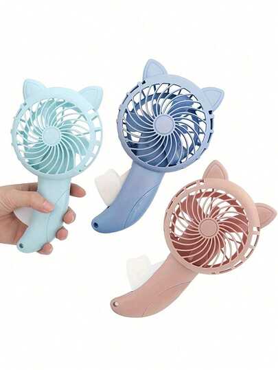 مروحة يدوية صغيرة عالية السرعة بدون بطارية، مروحة محمولة جميلة للاستخدام المنزلي والخارجي، ملحق تبريد صيفي