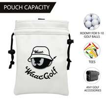1 bolsa para pelotas de golf con cordón, cuidadosamente diseñada: accesorio multifuncional ligero y duradero de primera calidad, ideal para golfistas exigentes y viajeros frecuentes. - Multicolor - Ver 6