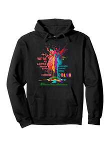 Broken Crayons Still Color Mental Health Awareness Matters Pullover Hoodie - Black - View 7