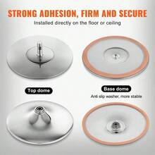 85-106in Silver Professional Dancing Pole, Spinning Static Dancing Pole Kit, Portable Removable Pole, 45mm Heavy-Duty Stainless Steel Pole, Height Adjustable Fitness Pole, Exercise Home Club Gym, Silver - 銀色 - 查看 5
