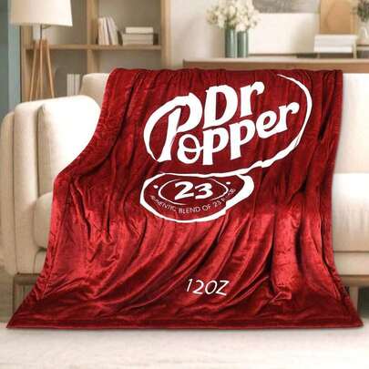 Soft Thermal Flannel Throw Polyester Blanket -Soda Can Stuffed - 70*60 Doctor Travel Blanket Couch, Bed & Car All Seasons -Cute And Fun.Red Blanket  To Adults Love It