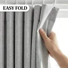 Cortina plegable sin taladro, adecuada para dormitorio, balcón, entrada y talla grande escenarios, flexible para crear un espacio privado. Material suave, fácil de abrir y cerrar, ahorra espacio y es práctico. Una opción conveniente para lograr una partición sencilla y optimizar la distribución del hogar. - 1 pieza beige - Ver 7