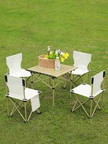 户外折叠椅，便携式园艺折叠露营椅，带杯架，旅行休息椅，素描椅，沙滩野餐休闲椅，钓鱼凳，户外旅行必备 - 多色 - 查看 5