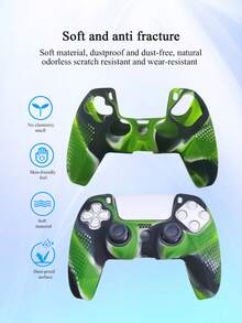 1 Set 5 Controller Cover + 10pcs Joystick Cap, Camouflage Pattern Design, Anti-Slip, Anti-Sweat, Anti-Scratch, Anti-Dust, Enhance Gaming Experience - View 8