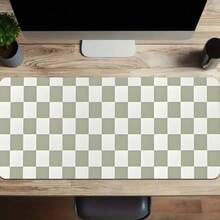 1件棋盤格桌面滑鼠墊，防滑橡膠底辦公桌墊，橡膠材質學習與辦公配件，適用於閱讀區與工作空間 - C - 查看 2