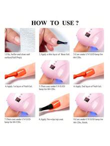 宝仕曼凝胶指甲油，LED UV 闪光全息效果可卸凝胶，需固化，不掉屑，闪亮家用美甲沙龙DIY - 彩色 - 查看 6