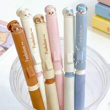 2pcs New Cat Shaped Retractable Pens, 0.5mm Black Quick-Drying Cute Cat Pens, Creative Learning & Office Supplies, Suitable For Cat Lovers, School, Office, Party & Holiday Gifts - Multicolor - View 7