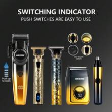 WEEME 四合一专业男士理容套装 - 电动剃须刀、胡须修剪器、鼻毛修剪器，USB 充电，强劲精准的修剪功能 - 彩色 - 查看 8