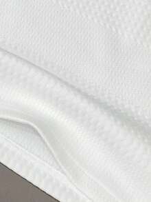 一件白色纹理面料翻领Polo衫 - 白色 - 查看 4