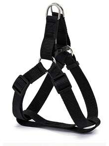 1pc Adjustable Nylon Pet Harness Suitable For Indoor Or Outdoor Use, Dog Chest Strap Leash For Walking, Anti-Choke Anti-Escape Thick Pet Chest Strap, Pet Supplies For Small/Medium/Large Dogs - Black - View 2