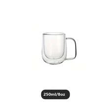 1个双层玻璃咖啡杯，大容量保温浓缩咖啡杯，透明玻璃卡布奇诺杯带把手，拿铁茶杯，咖啡配件（250毫升/8盎司，350毫升/12盎司，450毫升/15盎司），返校季 - 無色 - 查看 12