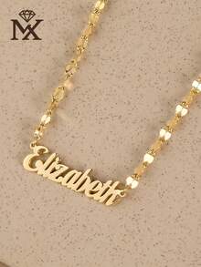 A Bespoke Personalised Name Necklace, Custom Name Necklace, Featuring A Distinctive Chain, Personalised Name Jewellery, Bespoke Jewellery, Personalised Gift, Mother's Day Gift - Yellow Gold - View 4