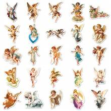 复古天使卡通贴纸 北欧风丘比特涂鸦贴纸 DIY笔记本手机吉他剪贴簿冰箱派对礼物 - 彩色 - 查看 5