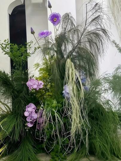 2pcs 45.2 Inch Artificial Air Grass Vines, High Quality Anti-Oxidation Realistic Touch, Artificial Green Plant Branches, Fake Fern Leaves, Artificial Fern Plants, Simulated Green Plant Branches, Ferns, Wedding Decor