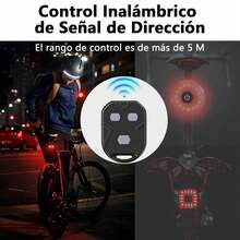 Bicycle Rear Light With Turn Signals, Bicycle Turn Signals With 120dB Turn Signal Alarm, Wireless Remote Control, 5 Light Modes, USB Rechargeable, Adjustable Tilt, Cycling - Black - View 4