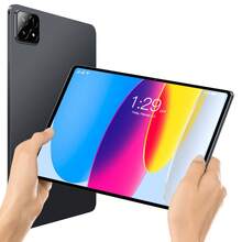 Qetupa 10.1英寸平板电脑，4GB+64/128GB，8GB+256GB，Android 15系统，MTK6762八核2.0GHz处理器，高清(1280x800)触摸屏，5MP+13MP双摄像头，6000mAh电池，支持512GB扩展，无SIM卡槽，适合作为礼物（不含适配器） - 黑色 - 查看 7