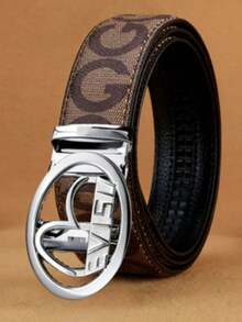 Cinturón automático de alta calidad para hombres de negocios, cinturón de moda con diseño de letra G, cinturón casual y versátil, opción ideal de regalo para ocasiones especiales - Multicolor - Ver 2