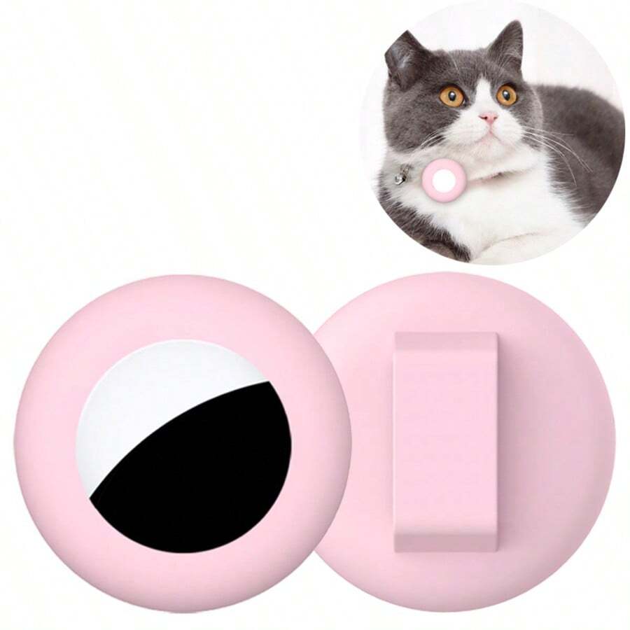 Funda suave y adorable de silicona para AirTag - 7 colores, cubierta duradera anti-pérdida para collar de perro/gato - Multicolor - Ver 1