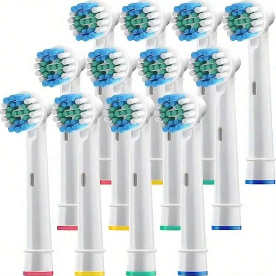 16/12/4pcs Professional Toothbrush Replacement Heads, Suitable For Models Including Pro 1000, 500, 1500, 100, 7500, DB4010, 360, 400, 8000, 7000, 3000, 6000, 300, 9600, 2000 And 4000. - Multicolor - View 1