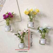 8PCS Mini Vase Magnets - Pod Vase Magnets 2025 All New Cute Mini Fridge Magnets 3D Vase Fun Fridge Accessories Kitchen Decor (Multi-Colored) Holiday Gifts - 顏色混合 - 查看 5