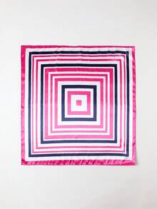 1 pezzo Sciarpa quadrata da 60 cm con stampa geometrica minimalista, accessorio versatile da donna per capelli, collo, uso quotidiano, spiaggia, vacanza, viaggio - Multicolore - Visualizzare 9