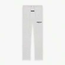 Essentials -Fear Of God SS22 Collection Wide Leg Sweatpants, Unisex High Waist Design, Loose Relaxed Silhouette, Premium Durable Cotton Blend, Elastic Waist With Drawstring, Vintage Washed Finish, Minimalist Streetwear, Comfortable Loungewear For Spring & Summer - YẾN MẠCH ĐEN - Xem 3