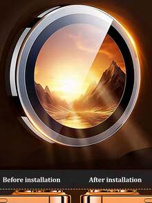 Bộ 1 miếng dán cường lực bảo vệ ống kính camera, độ phân giải cao, chống vỡ, chống trầy xước, chống bám vân tay, tương thích với dòng 11/12/13/14/15/16/17/17 Pro/17 Pro Max, quà tặng mùa xuân. - Trong sáng - Xem 6